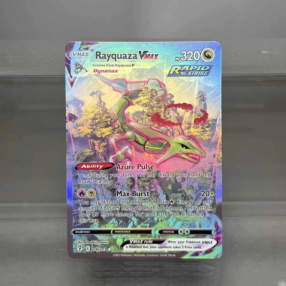 Folie PKM Einzelkarten Pikachu Charizard EX Bubble Mew Game Seltene Sammelkarten PTCG Rainbow Proxy Cards
