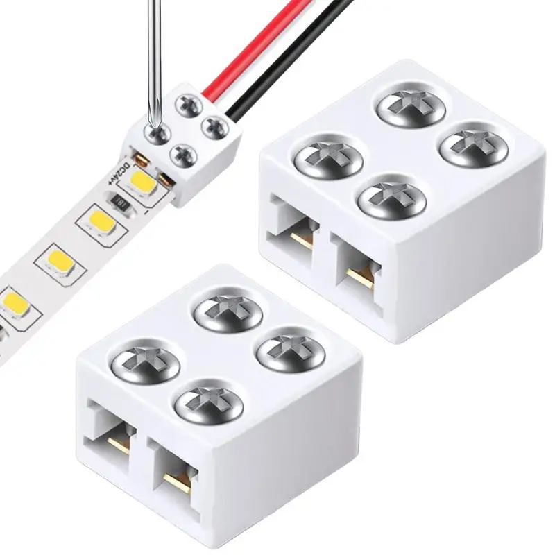 LED Light Strip Connectors Sturdy 8mm LED Light Connectors Easy-to-Use LED Connector Versatile LED Light Strip Adapter For LED