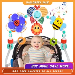 Hibility Baby Stroller Arch Toy Car Seat Toys Activity Mobile Musical Toys Ideal for Infant Boys Girls Sleep Baby Travel Toy