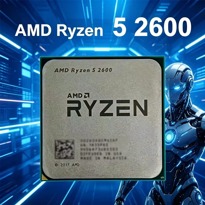 AMD Ryzen 5 2600 CPU Processor 100% Brand New and Original Socket AM4 Hot Sale AMD Ryzen 5 R5 2600 3.4GHz 6-Core 12-Thread