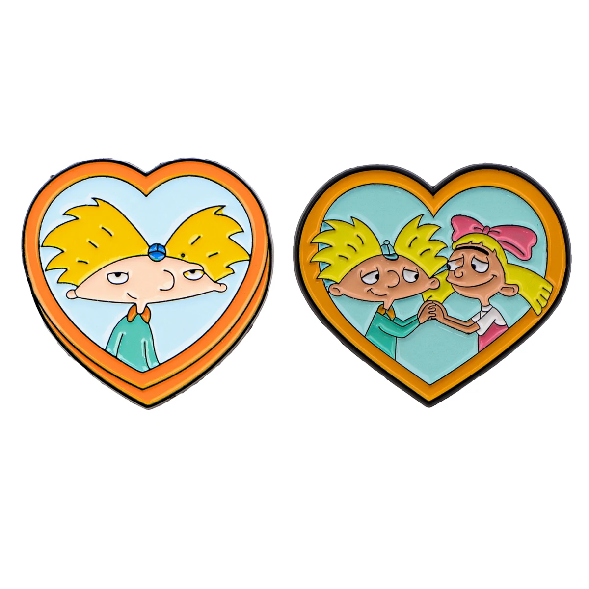 Anime Herz Broschen Für Frauen Cartoon Emaille Pin Metall Abzeichen Schmuck Kleidung Rucksack Zubehör Freunde Geschenk