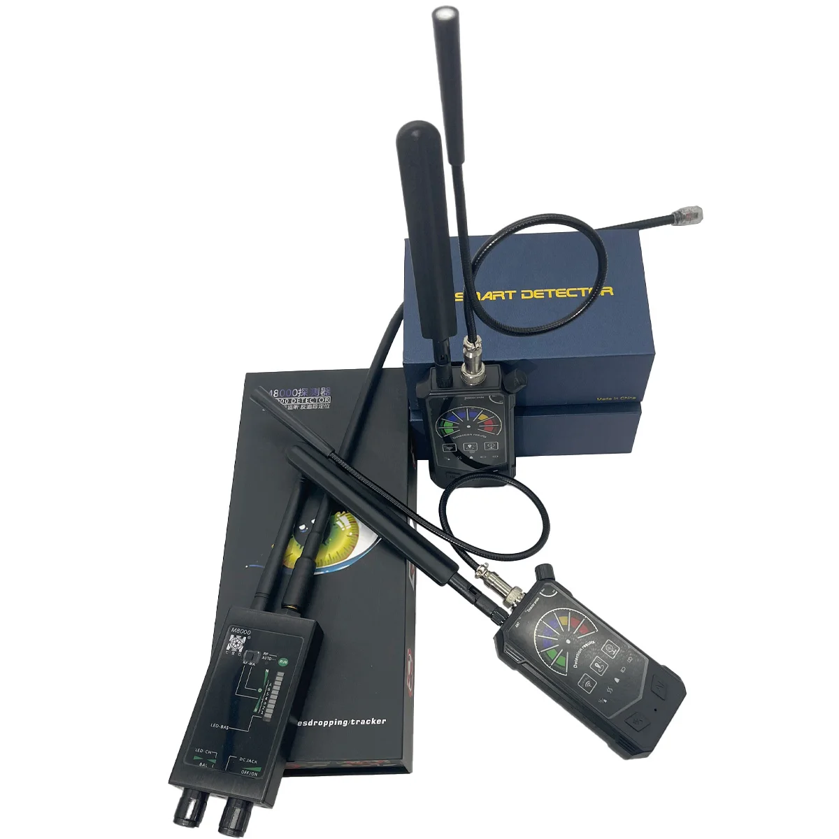 

M8000 Anti Spy Detector with Magnetic Probe GPS Tracker Finder Hidden Camera Detector 10 LED Alert 20-45H Continuous Work