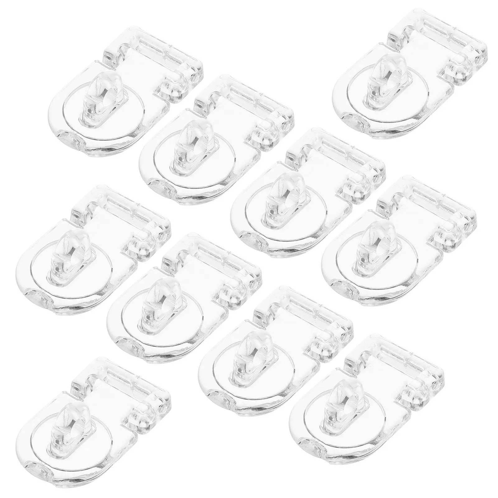 10Sets Clear Acrylic Hinge Hasps Locks Mini Flat Mount Cabinet Box Latch Buckle for Home Office Craft Jewelry Mobile Phone