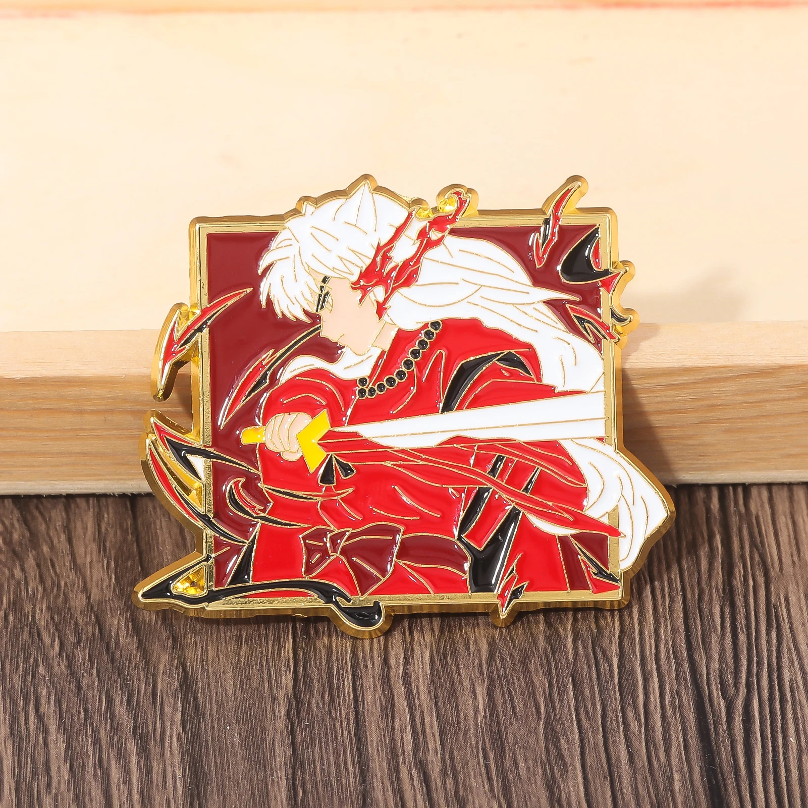 Anime Inuyasha Enamel Pins Brooch Sesshoumarul Badge Brooches Hats Clothes Backpack Cosplay Decoration Jewelry Accessories Gift