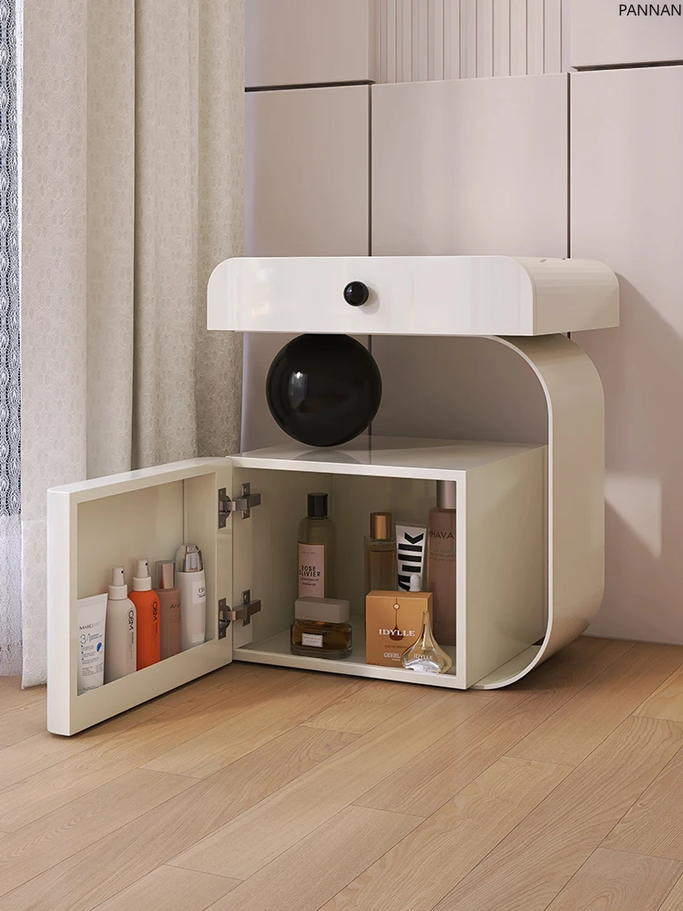 Creative design bedside table Bedroom light luxury high-end small bedside table storage rack