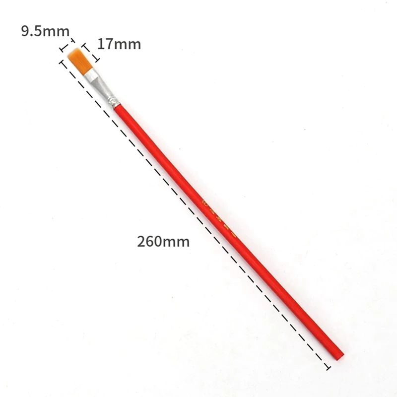 12 STKS Nylon Haar Rode Staaf Olie Penseel Aquarel Gouache Pen Industriële Pen Borstel