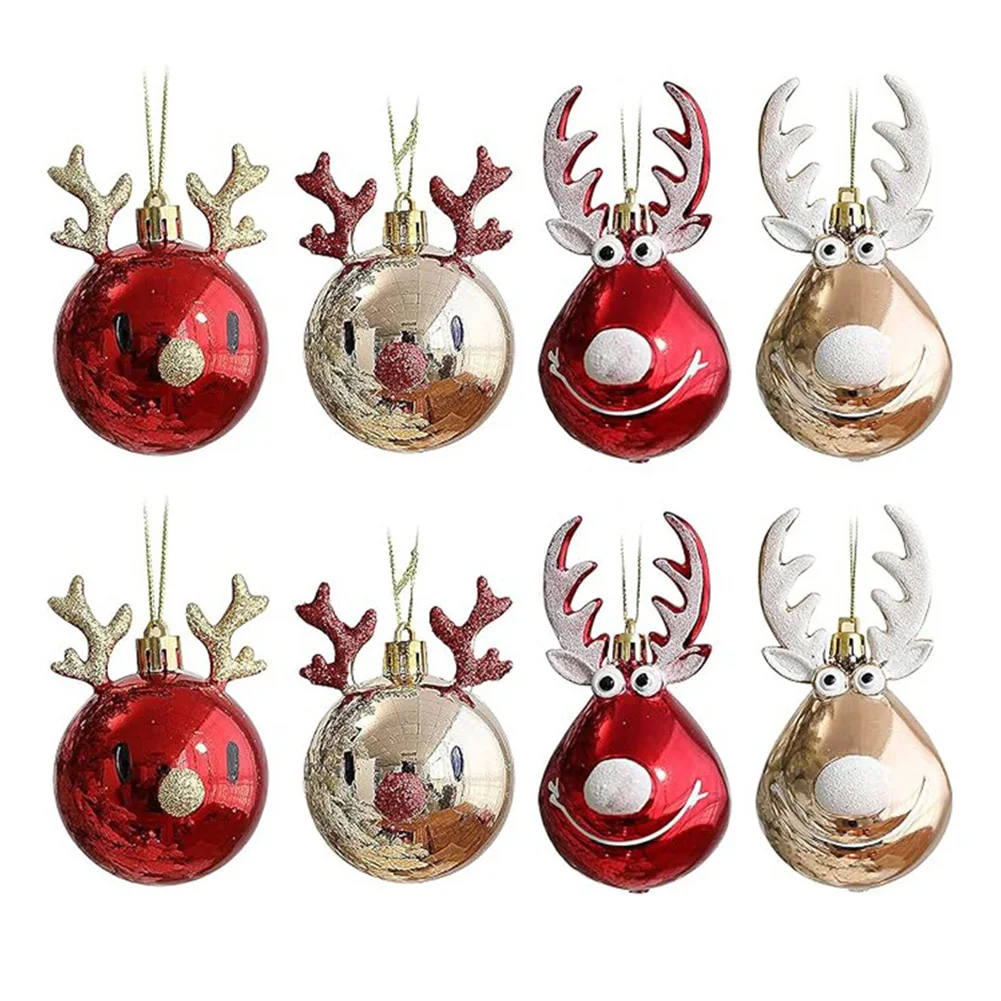 

1pc Christmas Elk Pendant Christmas Tree Ornaments Red Gold Elk Pendants Xmas Tree Hanging Decoration Home Decorations