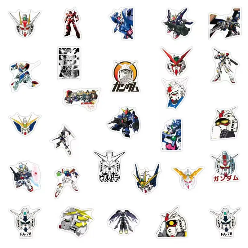 Cartoon Anime Mecha Robot Graffiti Stickers DIY Notebook Skateboard Phone Case Decals Stickers Waterproof Stickers Kids Toy