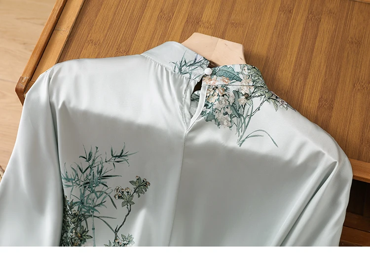 2024 Summer Female Clothes Chinese Style Half Sleeve Women\'s Blouses Fashion Printing Cheongsam Shirt Lady Floral Top Loose