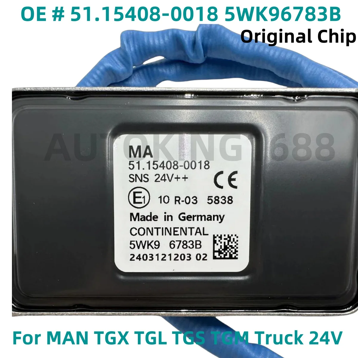 

5WK96783B 5WK96783A 51154080018 51154080011 Nitrogen Oxygen NOx Sensor For MAN Truck TGX TGS TGL TGM Euro6 Truck