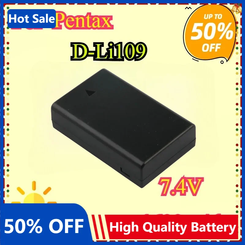 7.4V 1600mAh D-Li109 For Pentax K30 K50 K70 K500 KR KS2 KS1 K-30 K-50 K-70 K-500 K-R K-S2 K-S1 New Replacement Camera Battery