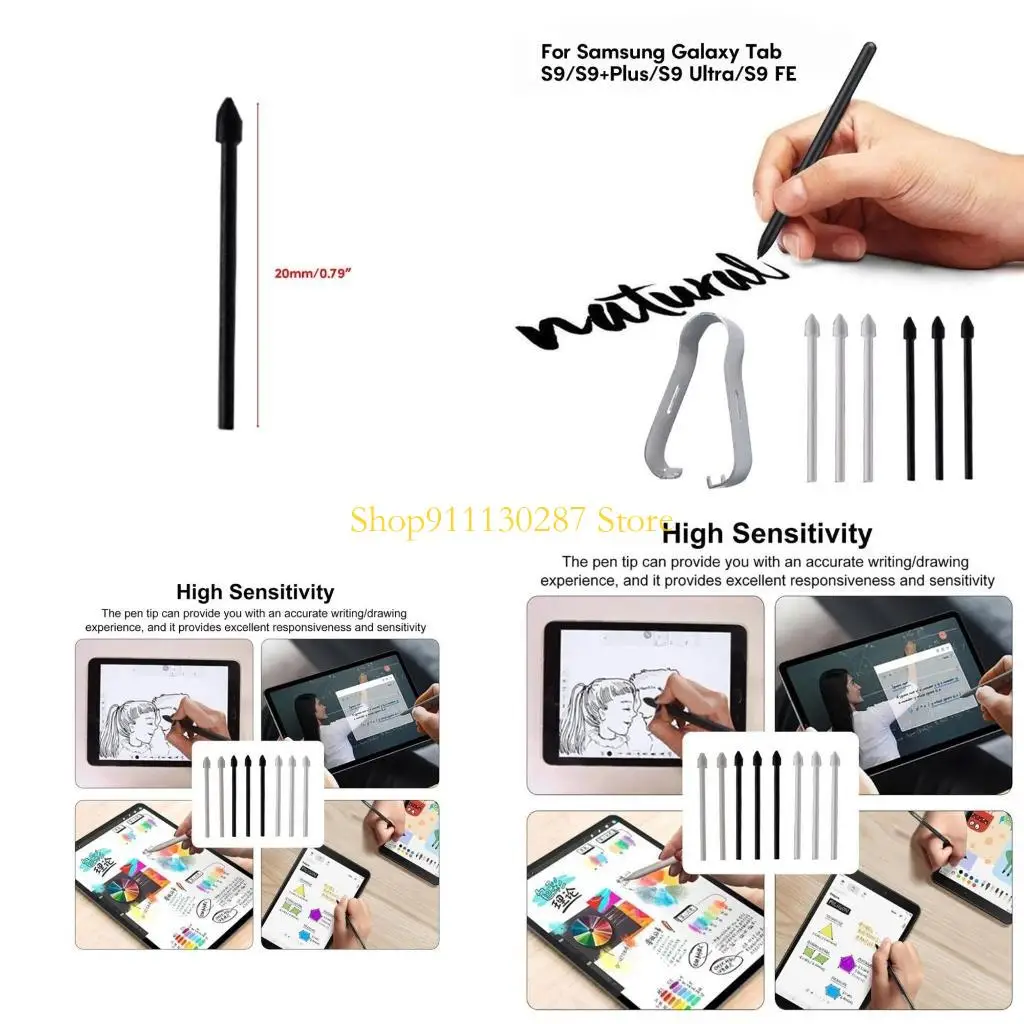 

J1HC Nibs Pen Tips Replacement Refills for TabS9/S9Plus Tablet Pencil Refill