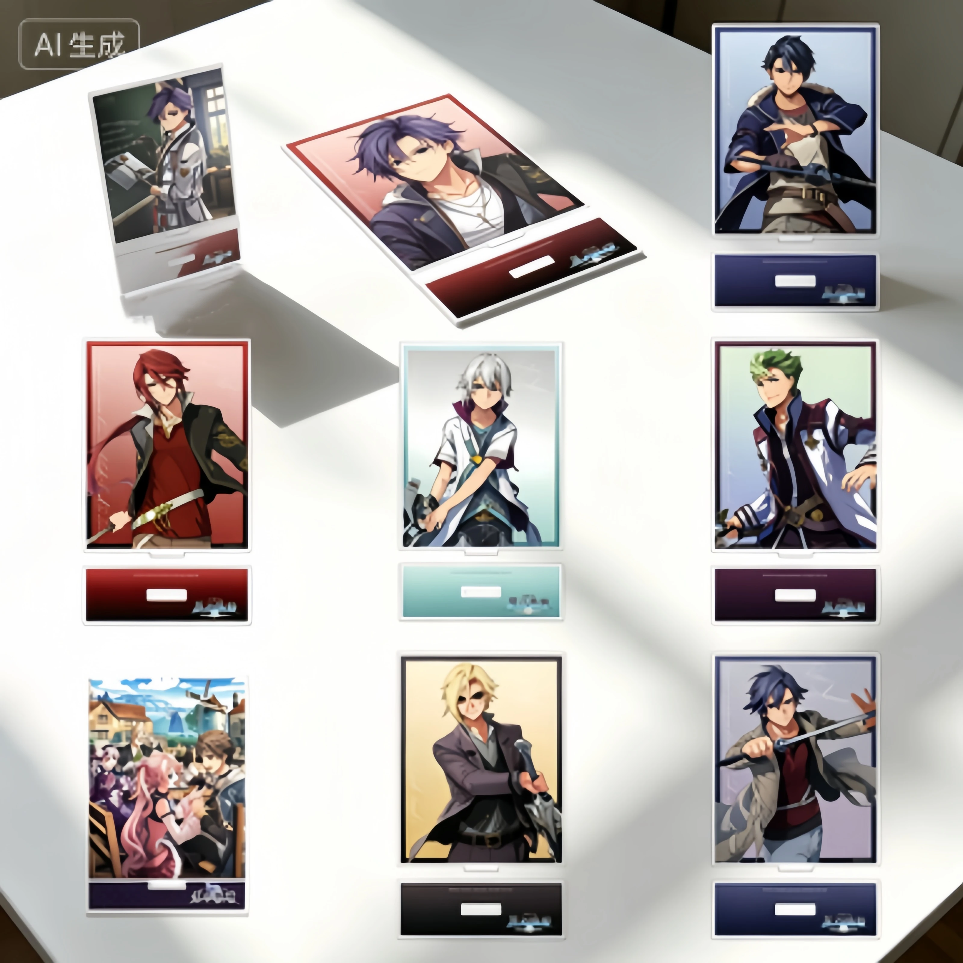 Hot Anime Game Cosplay New style Acrylic Figure Stand Keychains10cm Plate Lovely Products Acrylic Stand Bookshelf Decoration