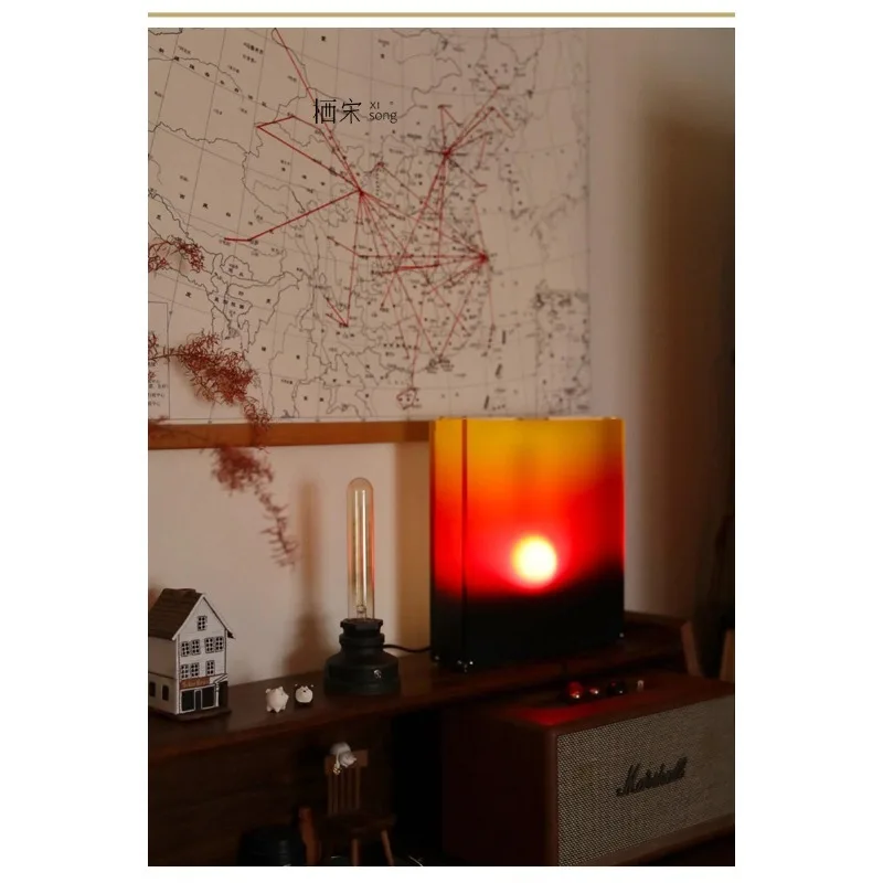 Wall Lamp Living Room Decor Bedroom Bedside Lamp Sunset Sunrise Ambient Light Creative Gift Warm Lighting Home Ornament
