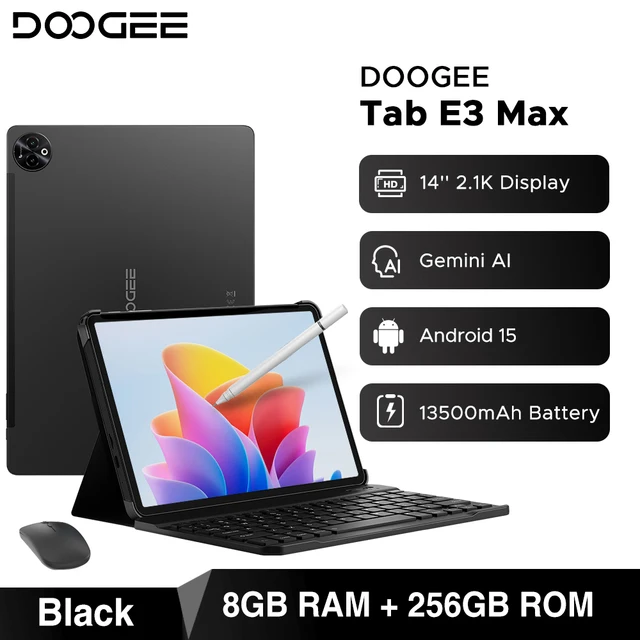 Global Version DOOGEE Tab E3 Max Tablet PC Android 15 Gemini AI 14