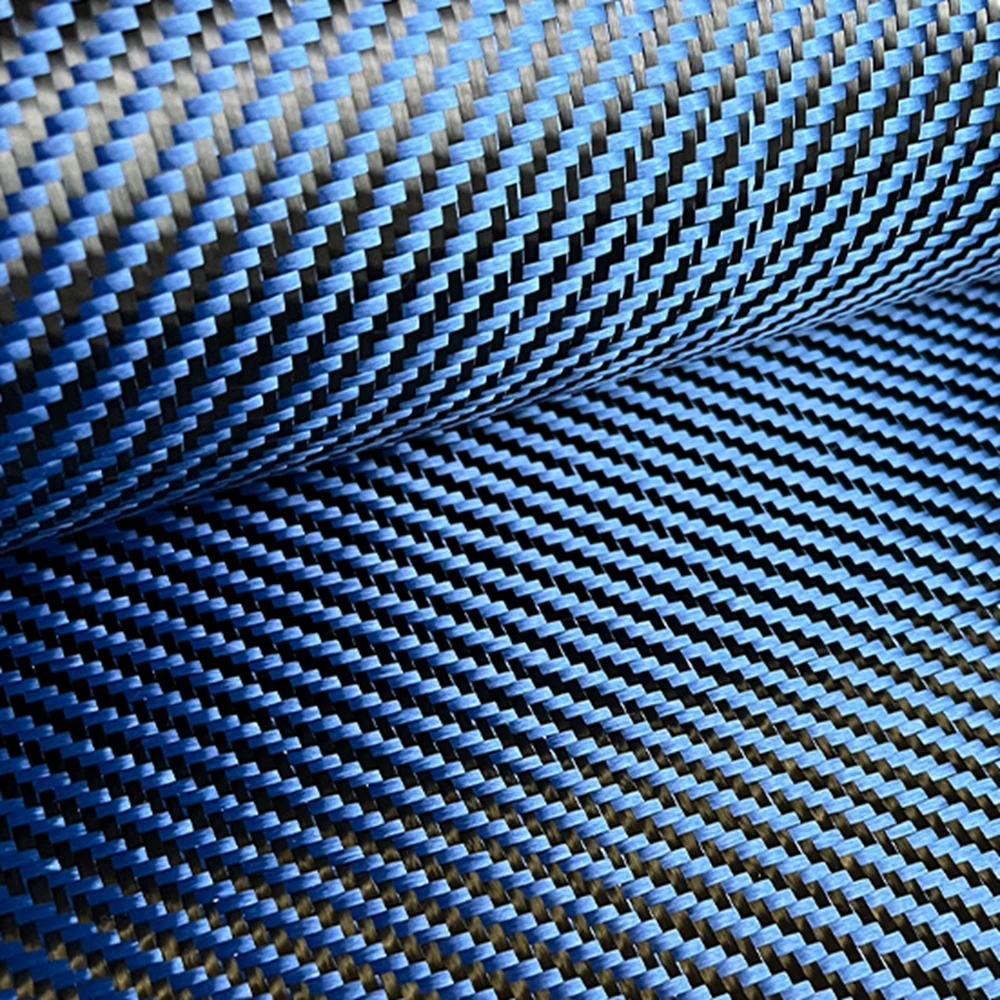 

3K200g Blue Carbon Fiber Cloth Twill Fibra De Carbono Carbon Fiber Fabric Jacquard Lotes Al Por Mayor