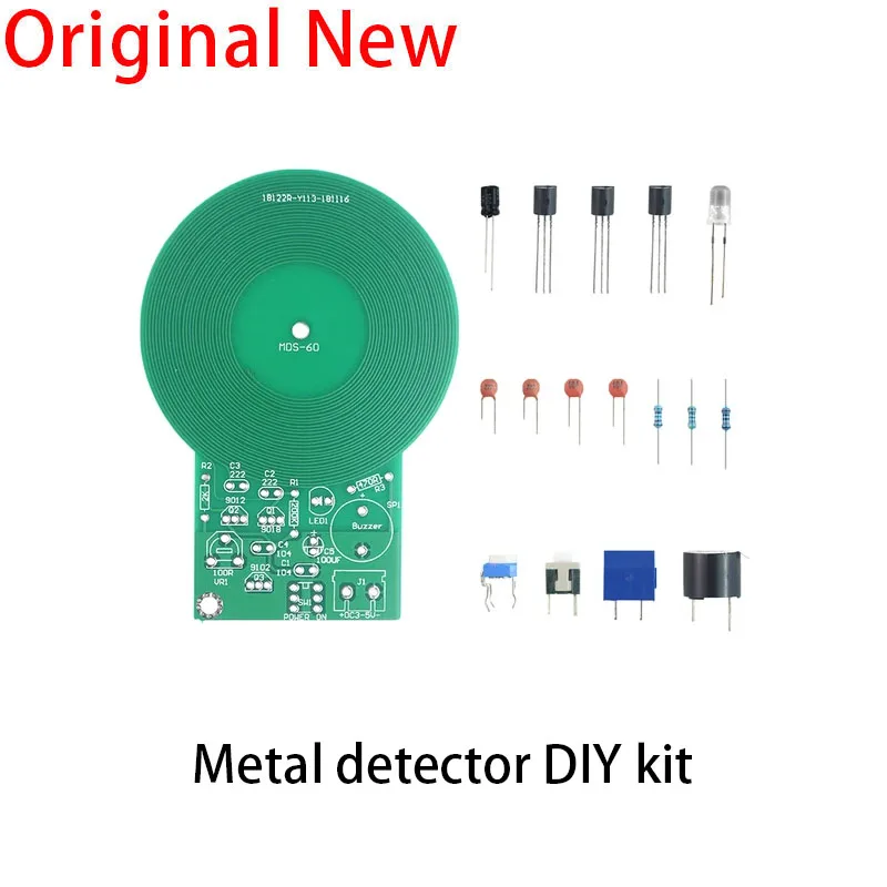 JS-60 DIY zestaw wykrywaczy metali zestaw elektroniczny DC 3V-5V 60mm bez czujnik kontaktowy moduł tablicy DIY wykrywacz metali część elektroniczna