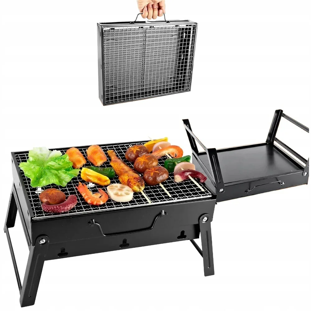 Faltbarer Holzkohlegrill für Touristen, tragbar für Garten und Camping