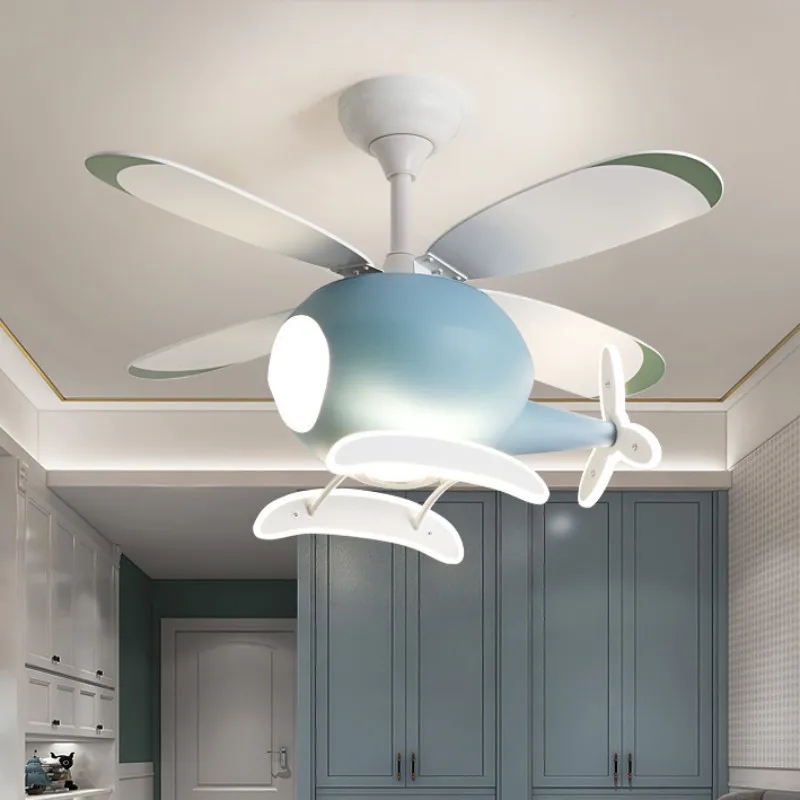 

Frequency conversion Nordic cross-border Nordic children's room electric fan light ceiling fan light bedroom study boy room