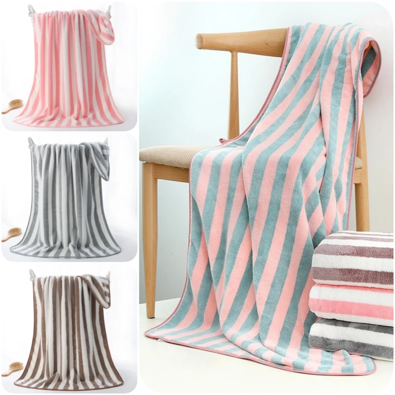 Bath Towel 90 x 170 cm Stripe Super Soft Bathroom Towel Gym Towel Sports Towel Beach Towel Super Absorbent 1pc