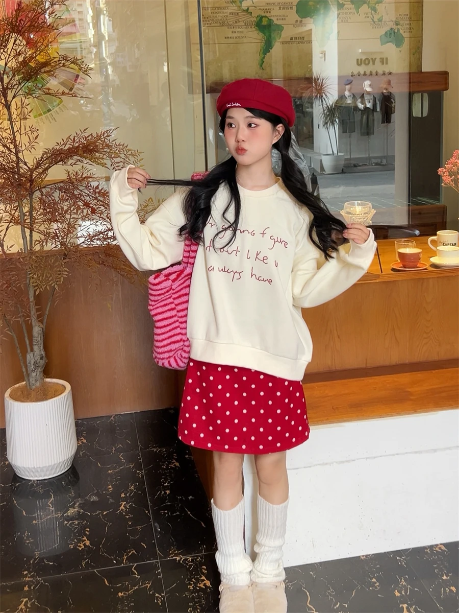 

Women's round Ne Sweatirt Letter Embroidery ort Sle Long Sve Loose Fit Casual Comfortable Top Sweet Sle