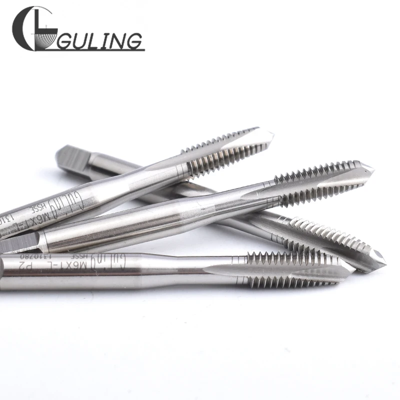 GULING HSSE-M35 JIS Standard Left Hand Spiral Pointed Tap M2 M2.5 M3 M3.5 M4 M5 M6 M8 M10 M12 Machine Screw Thread Taps