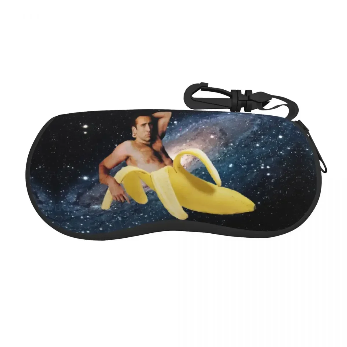 Custom Nicolas Cage In A Banana Shell Glasses Case Unisex Fashion Space Eyeglasses Case Sunglasses Protector Box