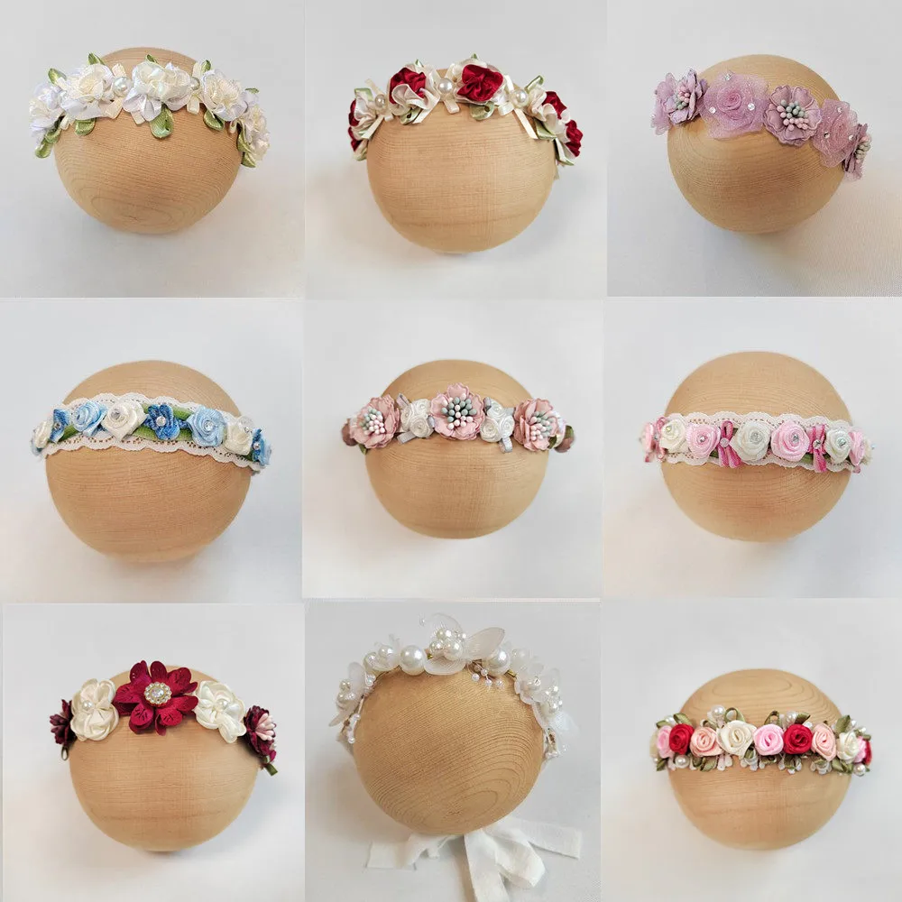 

❤️Newborn Photography Prop Accessories Infant Headwear Studio Baby Photo Accessory Hairband Manual Headband Garland Fotografia