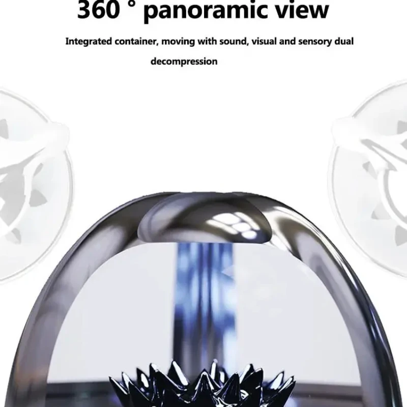 Imagem -02 - Venom Ferrofluid Bluetooth 5.0 Wireless Speaker Desktop Subwoofer Dançando Cores Luz Ajustável Novo