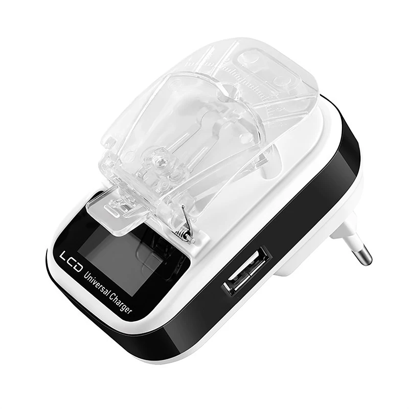 Universal Battery Charger Travel USB Wall Charging With LCD Display For Mobile Cell Phone Camera view 3