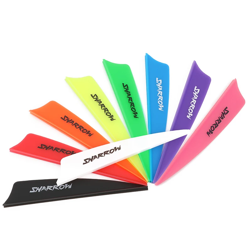 

50PCS Arrow Feather 3inch Shield Plastic Vanes Fletching Hunting Arrow Vanes Accessory Recurve Bow for Archery DIY