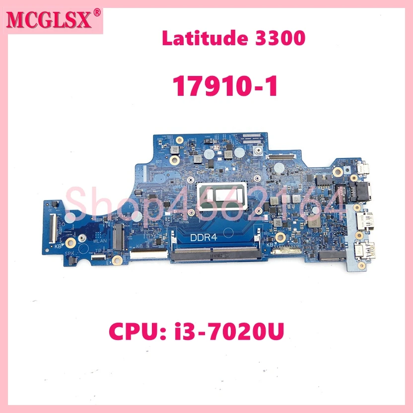 17910-1 With i3-7020U CPU Mainboard For DEL Latitude 13 3300 Laptop Motherboard CN 0RV5W4 100% Tested OK