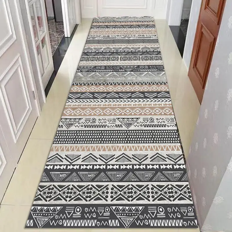 European Style Long Carpet For Stairway Hallway Carpets Nordic Home Corridor Carpets Aisle Rug Party Wedding Red Area Rugs