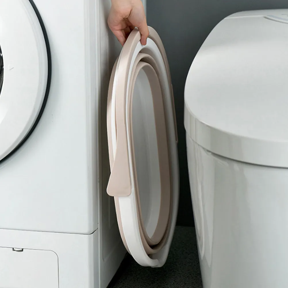 

Складное ведро для швабры бежевого цвета: эффективная система мытья полов без проливаний, экономия усилий, аксессуар для уборки дома