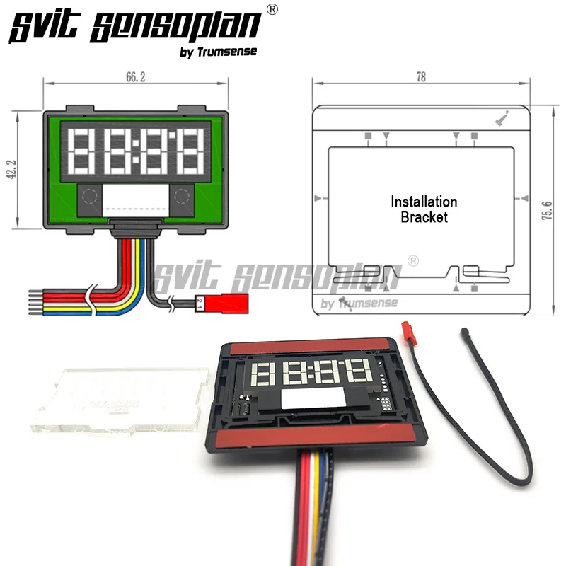 Trumsense-Hand Wave Sensor Switch, Tempo Temperatura Display para Banheiro, Espelho LED, Escurecimento Stepless, Desembaciamento Controle, K3103B-S7-WW