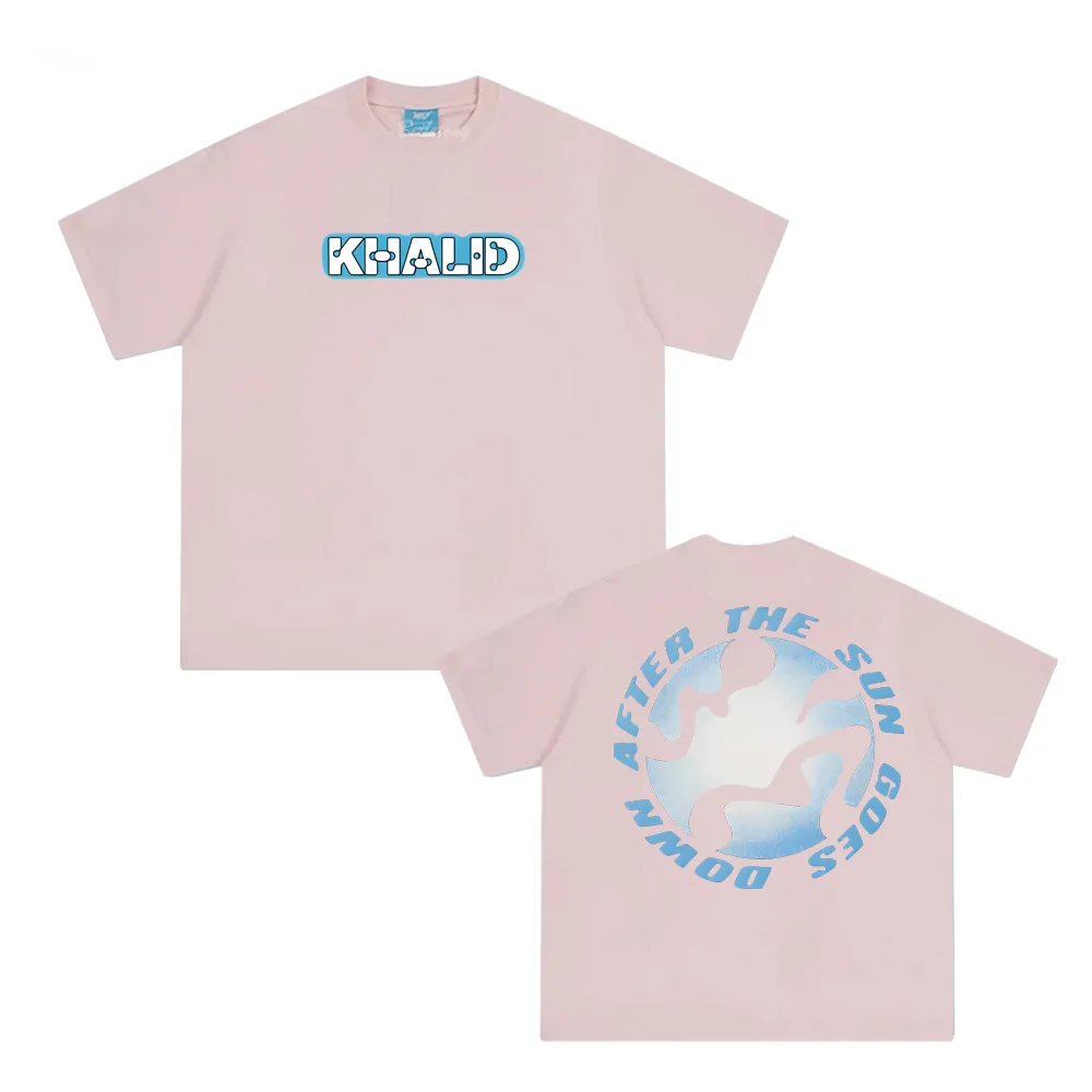 بعد الشمس يذهب إلى أسفل تي شيرت خالد المغني نفس النمط كم 100% قطن موضة مريحة Camisetas بلايز Harajuku الصيف المحملة