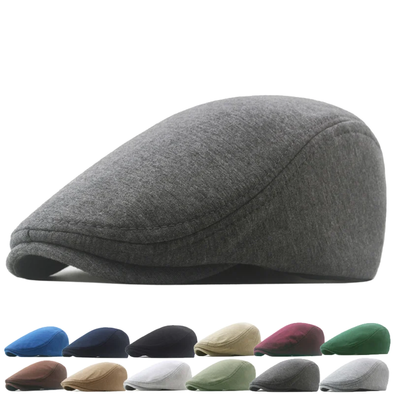 12 cOLors Adjustable Newsboy Hats for Men Flat Cap Mens Irish Cabbie Gatsby Tweed Ivy Beret