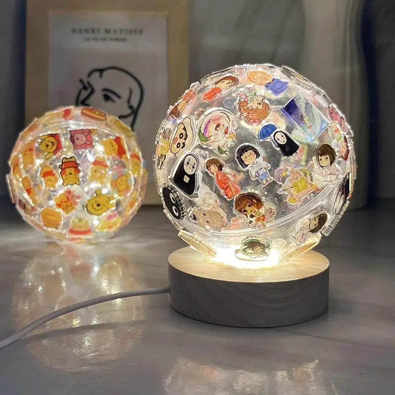 Veilleuse en patch acrylique pour enfants, lampe de table faite à la main, ornement de bureau Anime, lumière de bricolage, cadeaux de jouets drôles, Spirited Away Hot