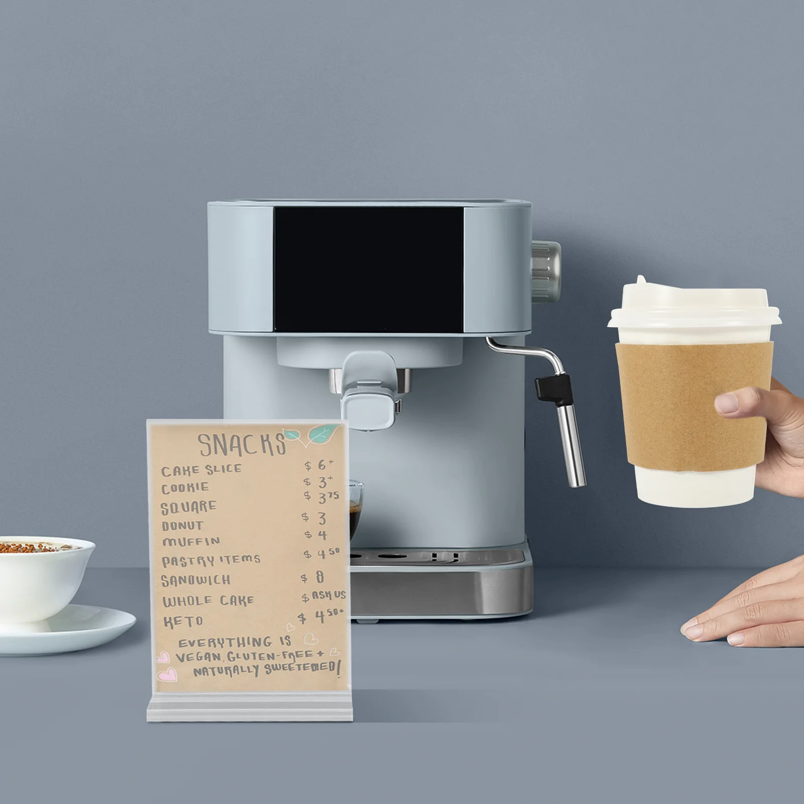 

2Pcs Acrylic Stand for Display Professional Menu Holder Desktop Sign Holder Clear Tabletop Poster Stand for Weddings Events