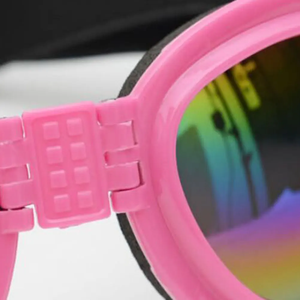

1pc Dog Sunglasses Pet Goggles Uv Protection Adjustable Stretchy Strap Plastic Frames Wider Nose Bridge Deeper Lens Cup Sturdy