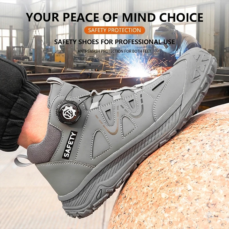 High Cut Steel Cap Puncture Proof Safety Boots Unisex for Outdoor, Mining & Heavy Industry Aerospace, Shipbuilding, Construction
