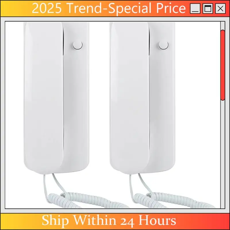 

CHYY Top New Audio Walkie Talkie Non-Visual Walkie Talkie Wired Two Way Intercom Doorphone Audio Villa Home Office Nonvisual