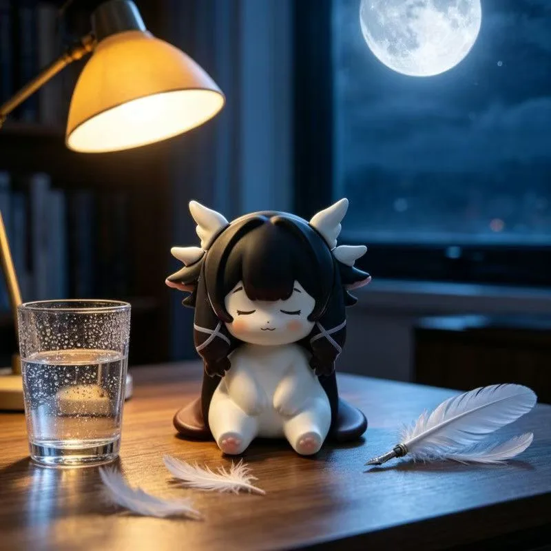Genshin Impact Columbina DIY Dolls Cosplay Anime Damselette Kitten Costumes Ornament Kawaii Cartoon Gifts Home Decor image 3