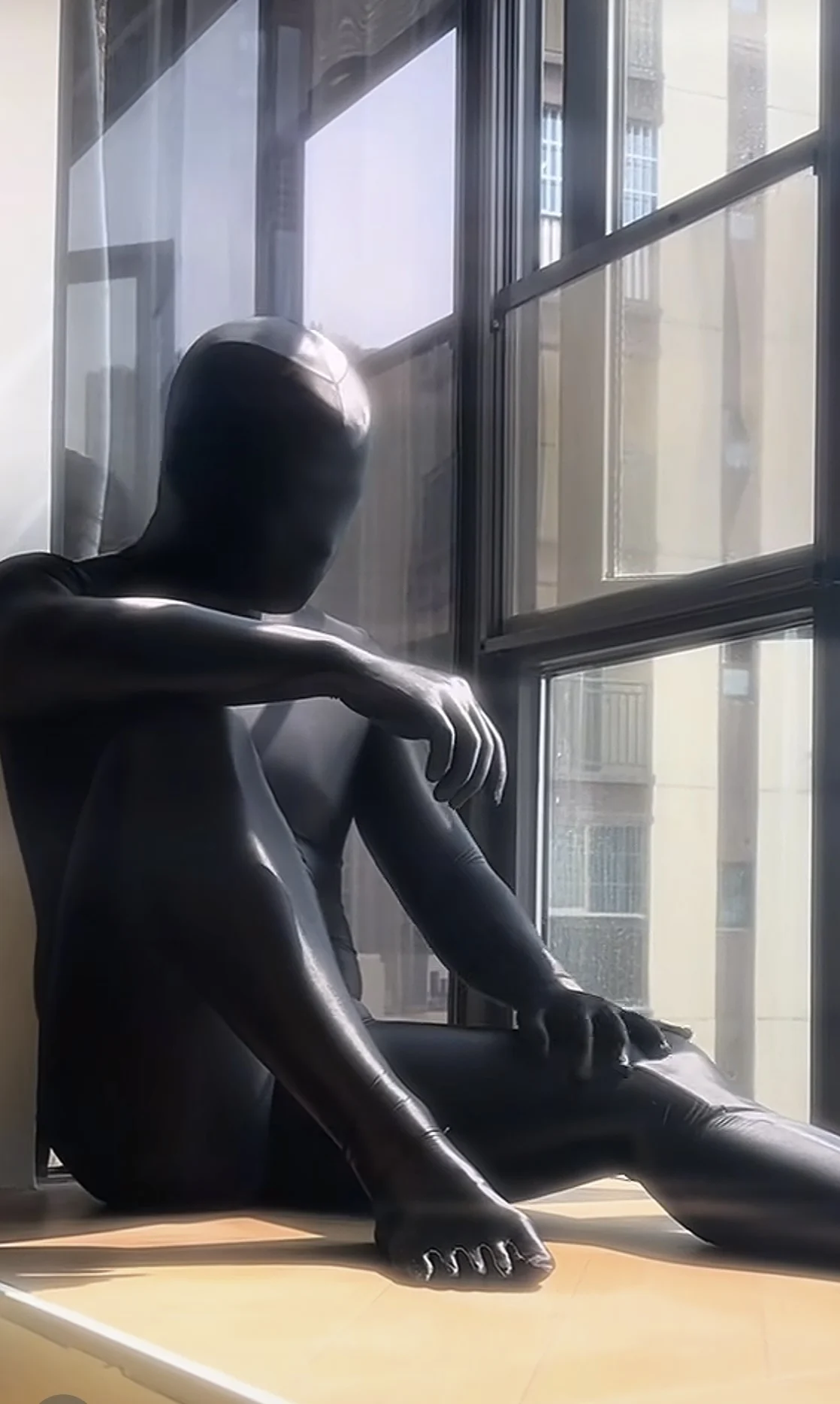 

Черный блестящий гладкий высококачественный спандекс боди зентай костюмы на Хэллоуин женский/мужской костюм зентай с пальцами на пальцах