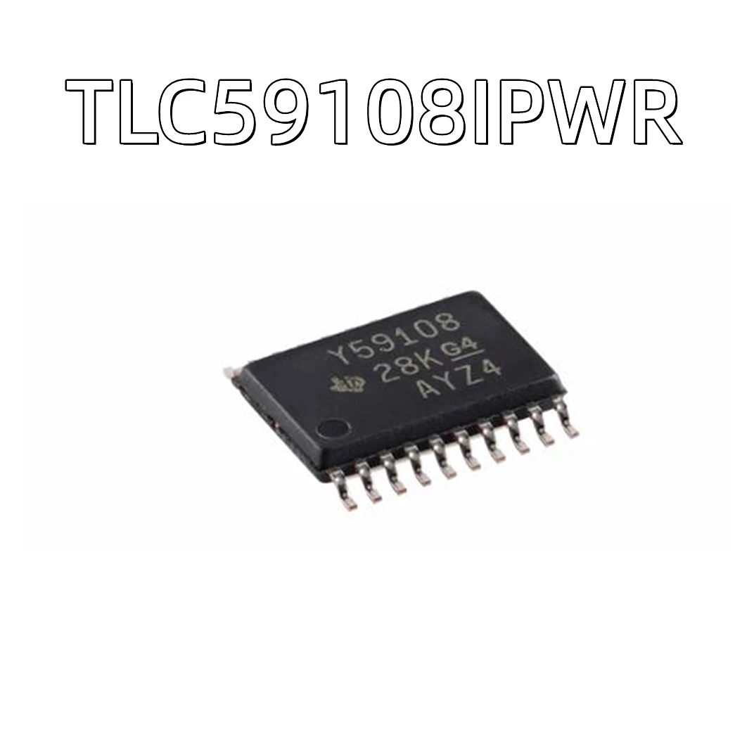 5Pcs/lot TLC59108IPWR Y59108 LED Driver IC 8 Output Linear Dimming 120mA 20-TSSOP