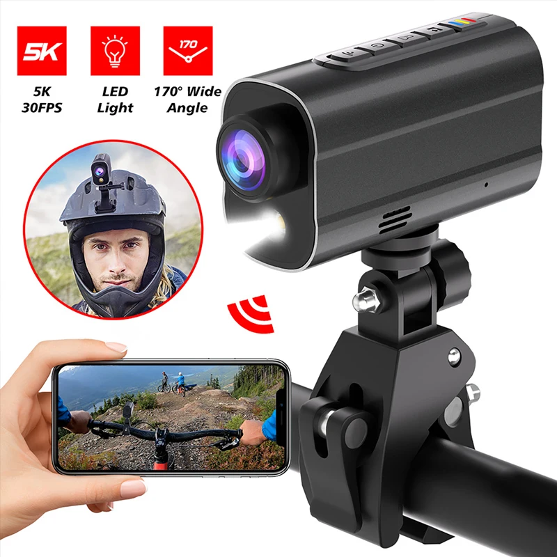 Portable Action Video Camera with Six-Axis Image Stabilization WiFi Camera Outdoor Bike Driving Recorder Mini Sports DV