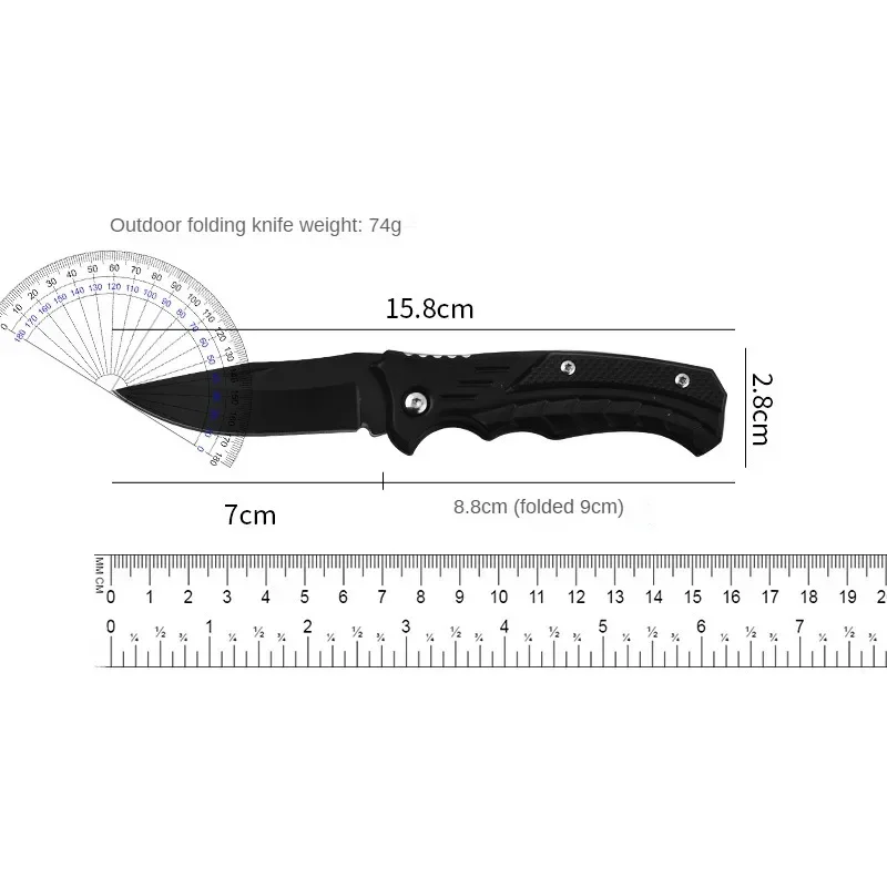 2024 Nuovo mini coltello tascabile da esterno, coltello da campeggio portatile EDC, coltello per attrezzi di salvataggio in acciaio inossidabile