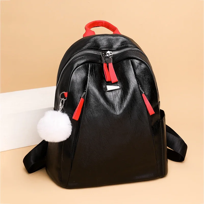 Nueva mochila de moda para mujer, mochila de cuero juvenil de alta calidad, mochila escolar blanca para chica, mochilas de viaje de gran capacidad, mochila escolar