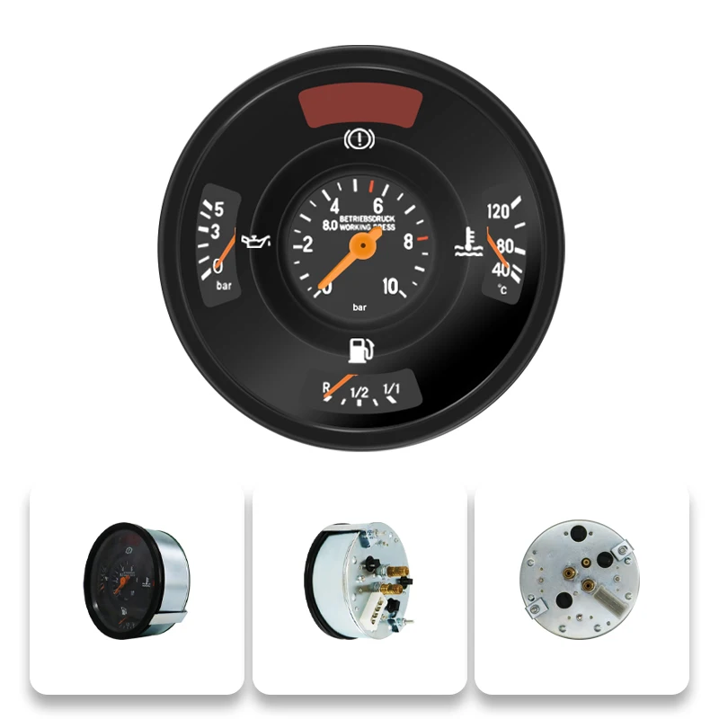 4 In 1 Multi-functional Oil Pressure Water Temp Fuel Level Gauge Heavy Truck Dashboard Assembly OE 25405847 For Car Truck 24V