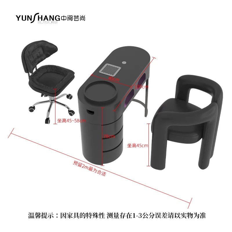 Kawaii Accessories Nail Table Desk Workstation Nordic Barbershop Nail Table Stand Black Tavolo Per Unghie Salon Furniture